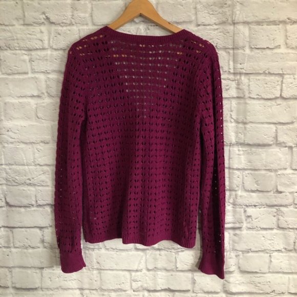 NWOT💕 DKNY Jeans Cardigan Crochet Knit Sweater - Picture 8 of 12